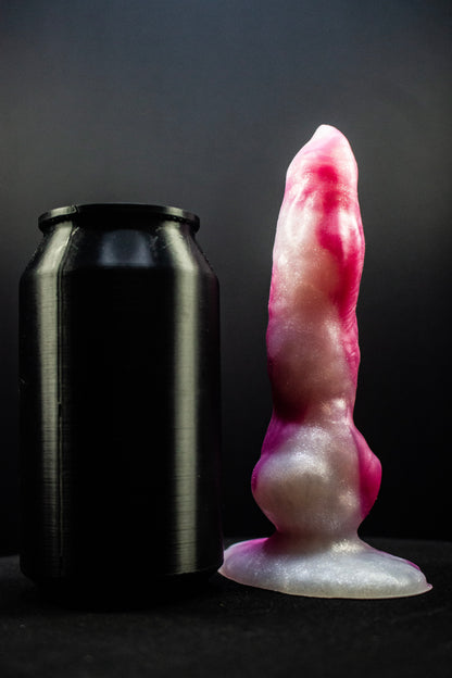 mini kolvar, wolf inspired dildo, knotty,